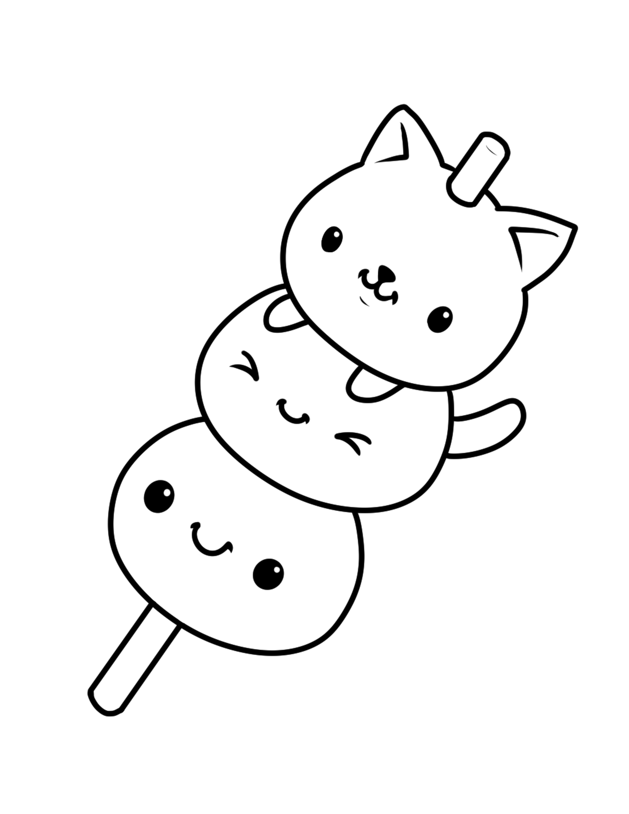 Simple Coloring Sheets Cute