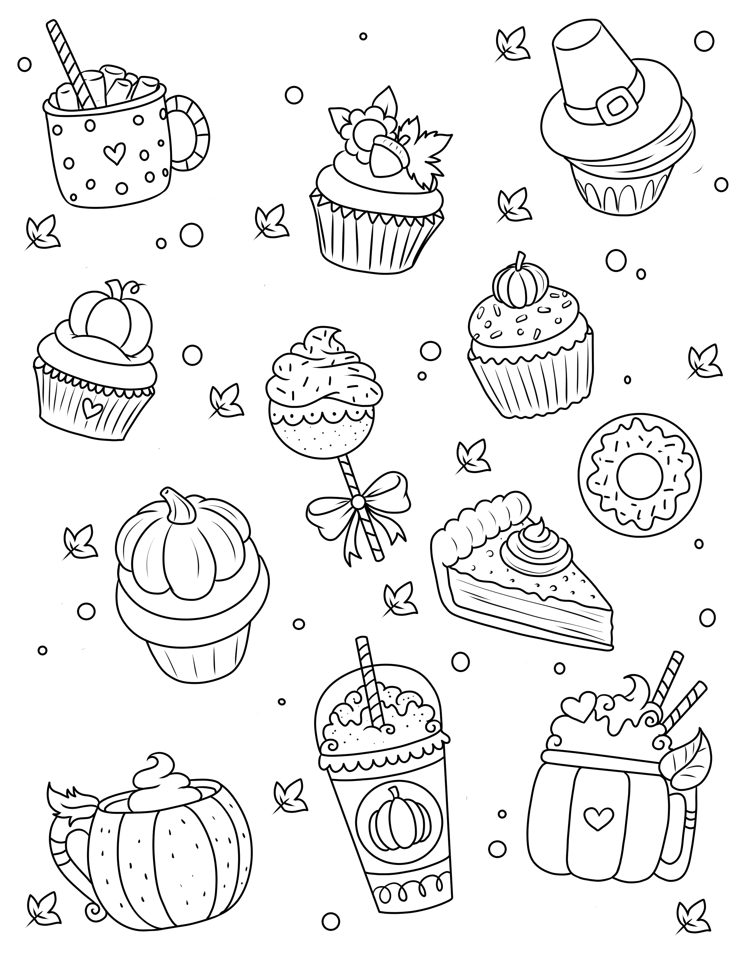 Fun Dessert Coloring Pages