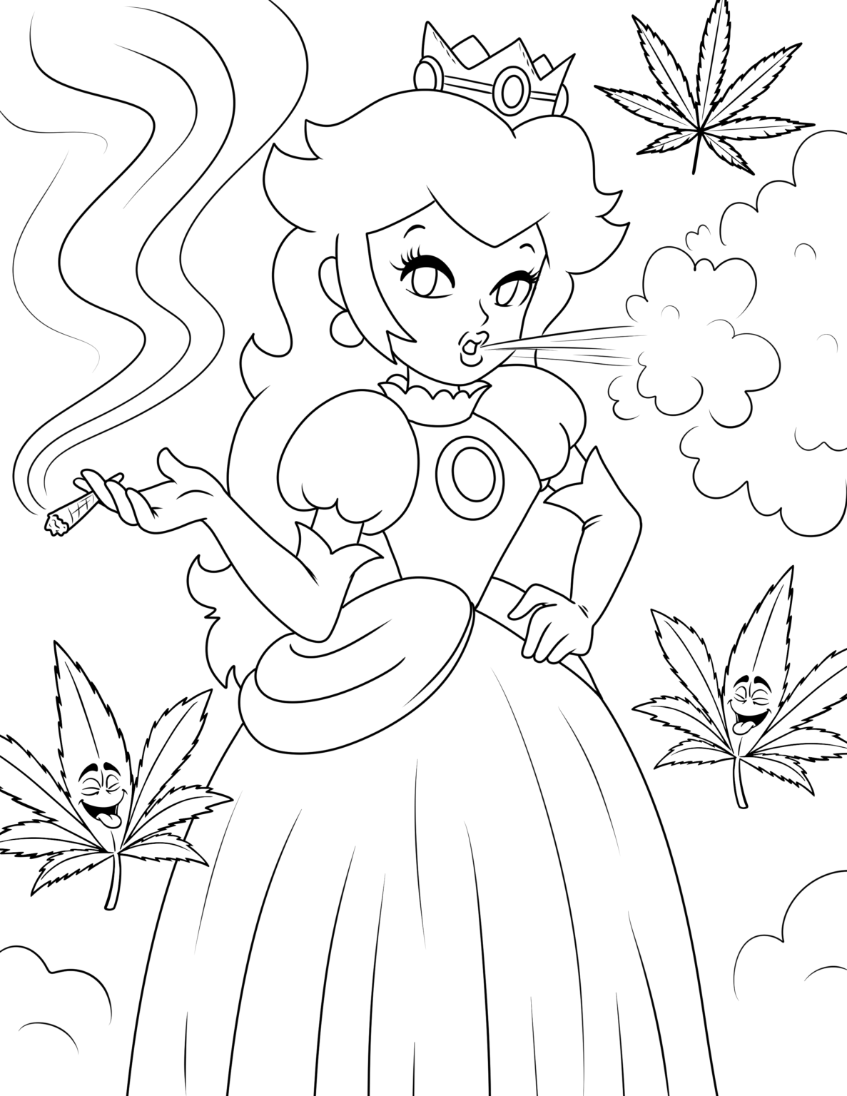 Free princess stoner Coloring Pages