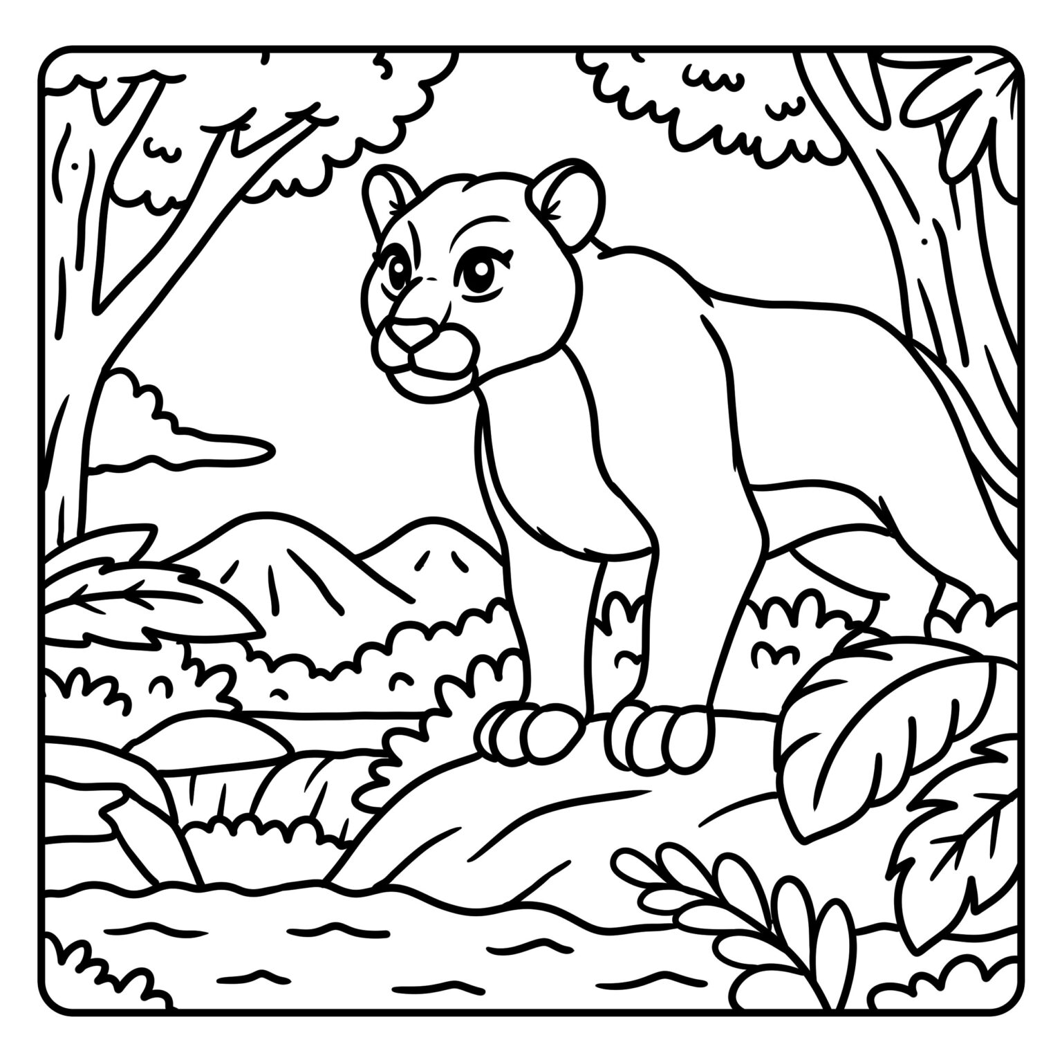 Free Bold and easy Coloring Pages