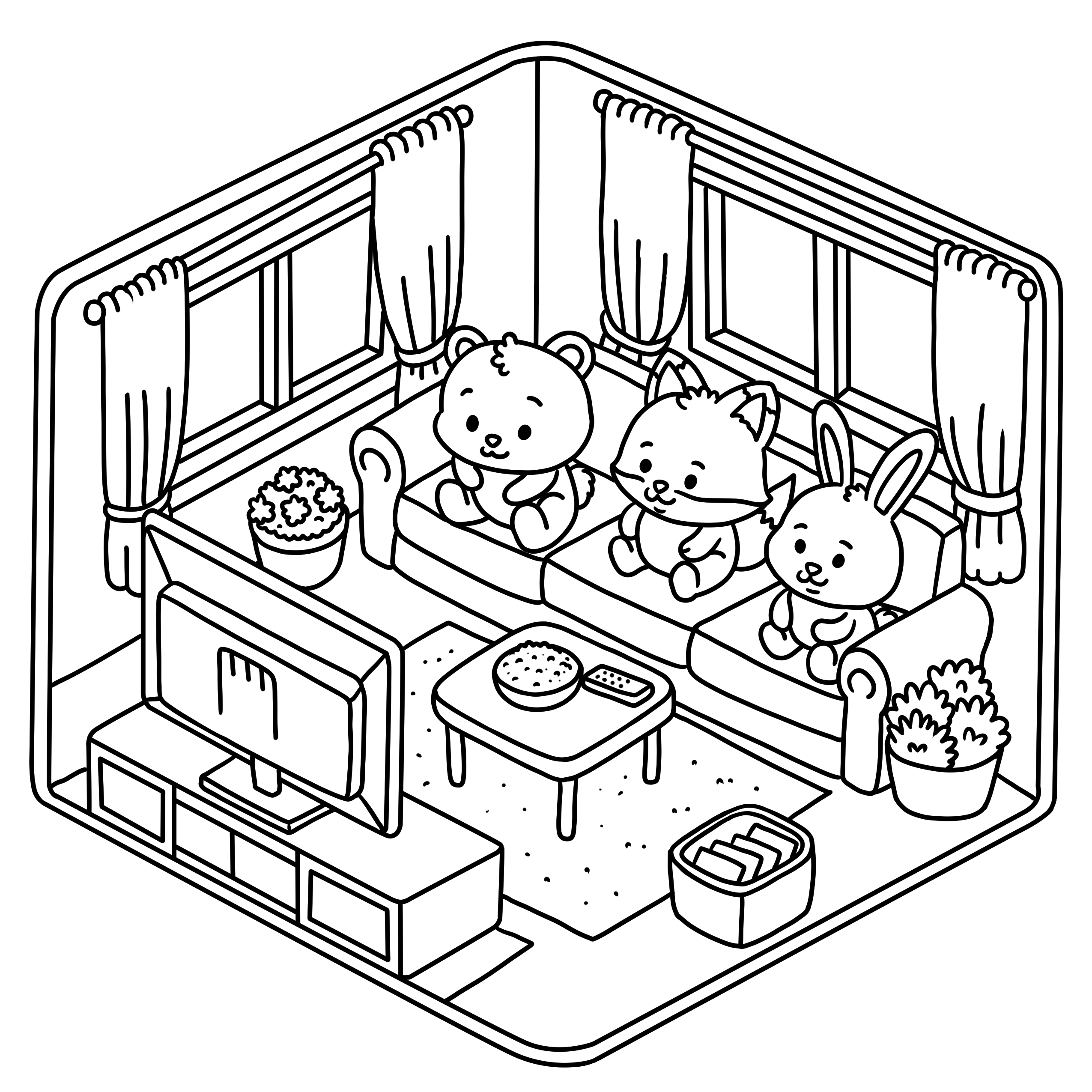 Free Cozy Home Coloring Pages 2025 