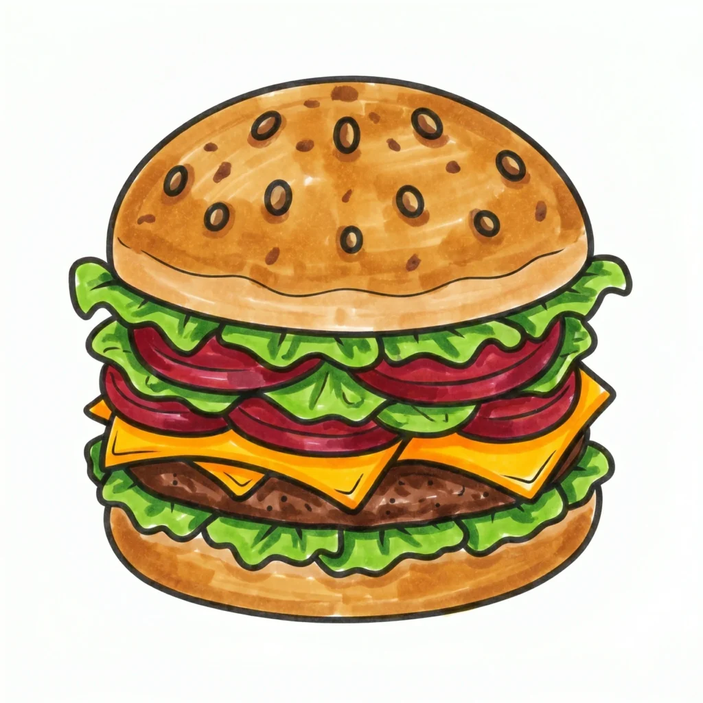 Food and Snacks Coloring Pages