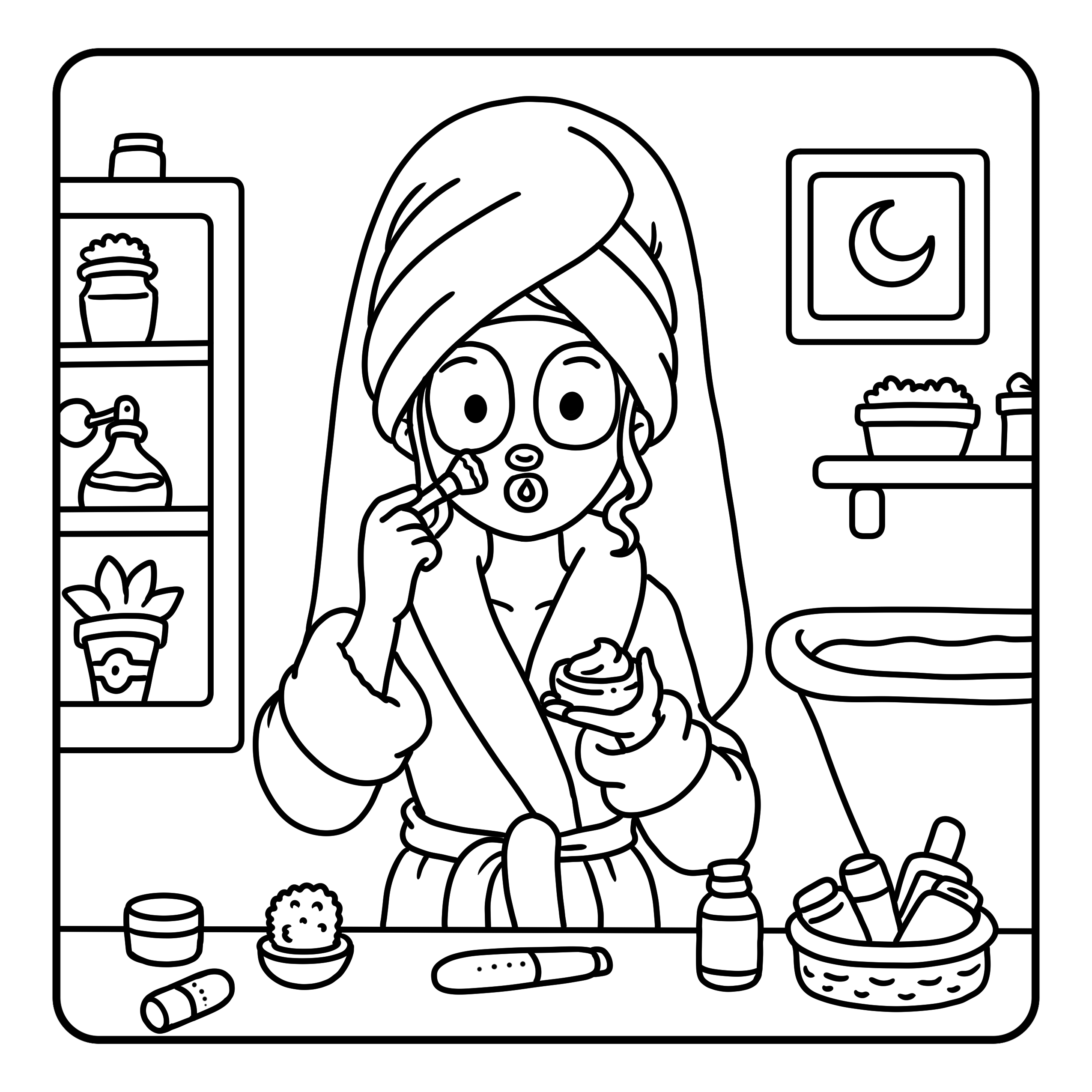 Cozy Girl Moments Coloring Pages Cozy Girl Moments Coloring Pages