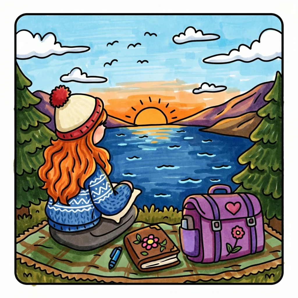 Cozy Girl Moments Coloring Pages