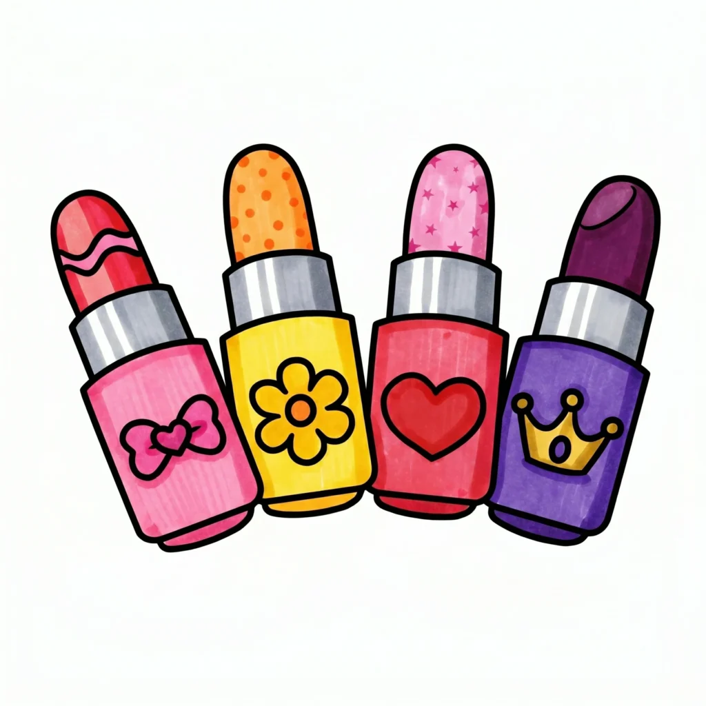 Cozy and Girly stuff Coloring Pages