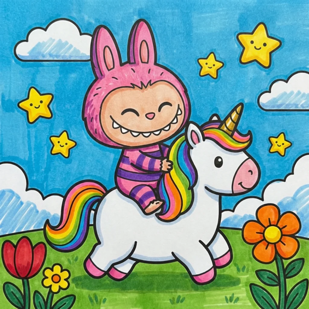 Labubu Free Coloring Pages