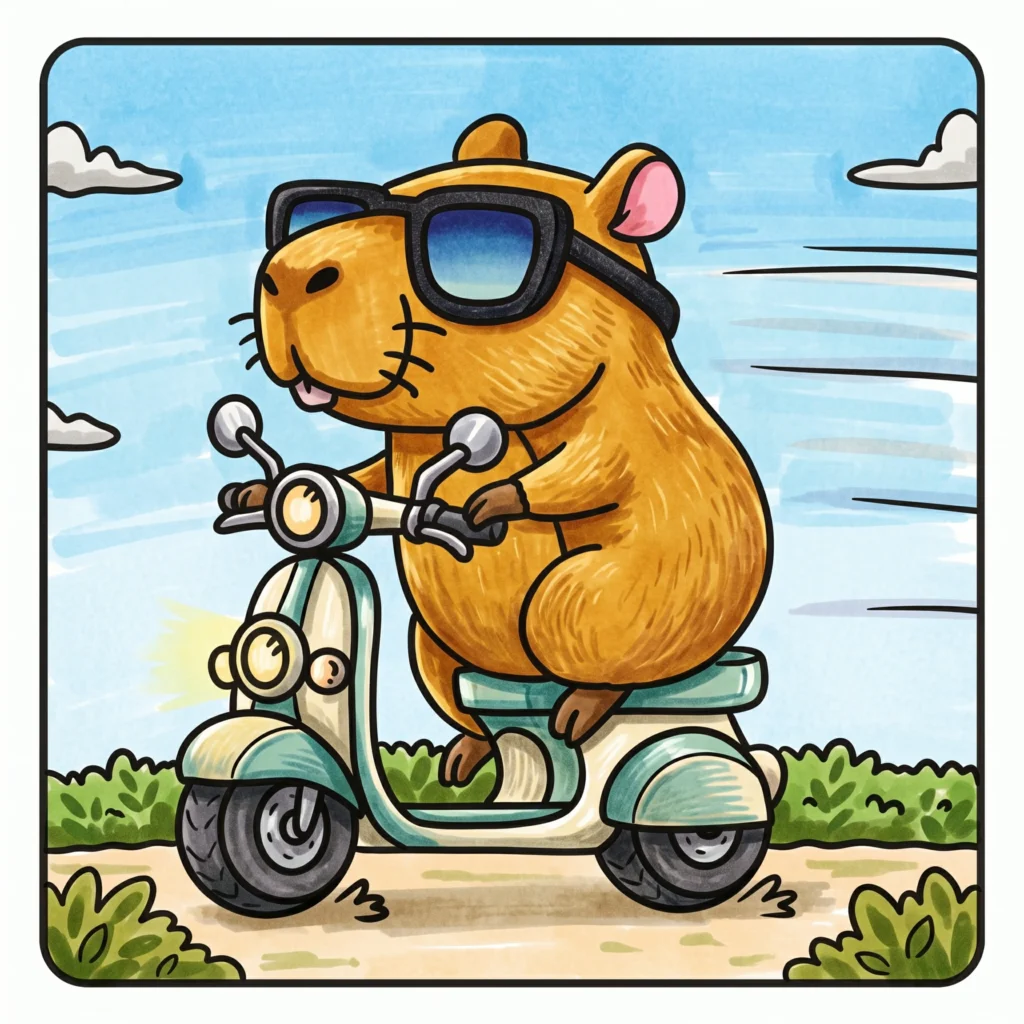 Cozy Capybara Coloring Pages
